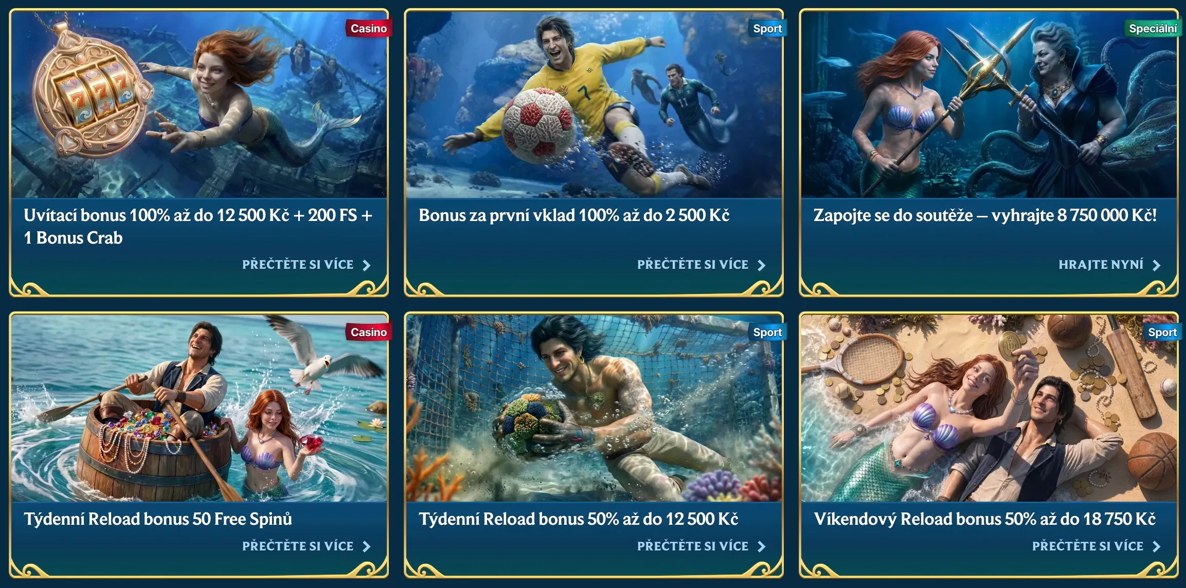 Propagační nabídky v kasinu AquaSpins